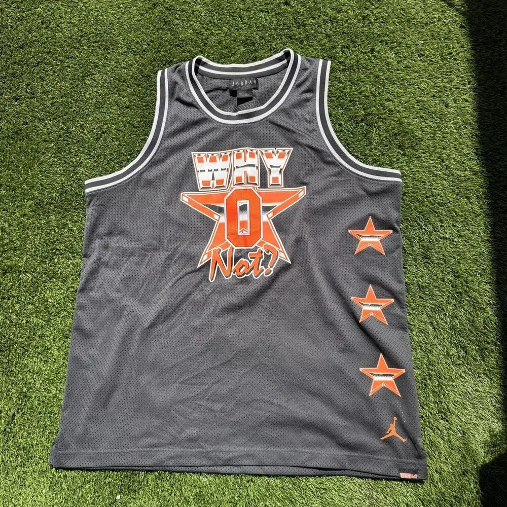 Jordan Russell Westbrook Why Not Jersey Mens 2XL Black Orange AV4766-060